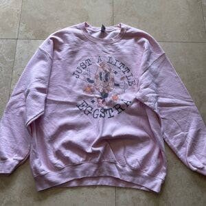 Pink Graphic Easter Unisex Crewneck Sweatshirt